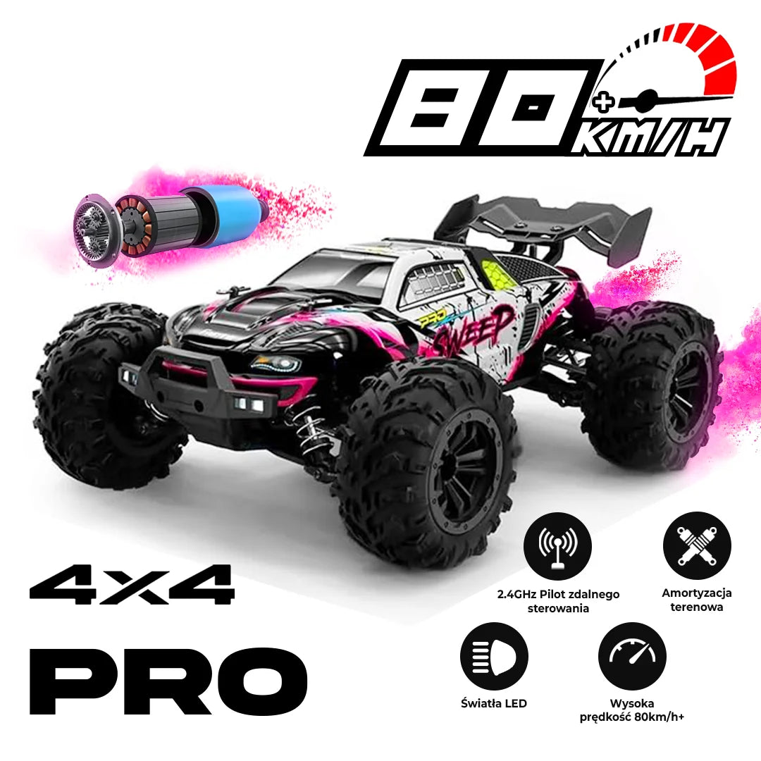 Predator X 80KM/H 4x4 – Ekstremalnie szybki samochód zdalnie sterowany RC
