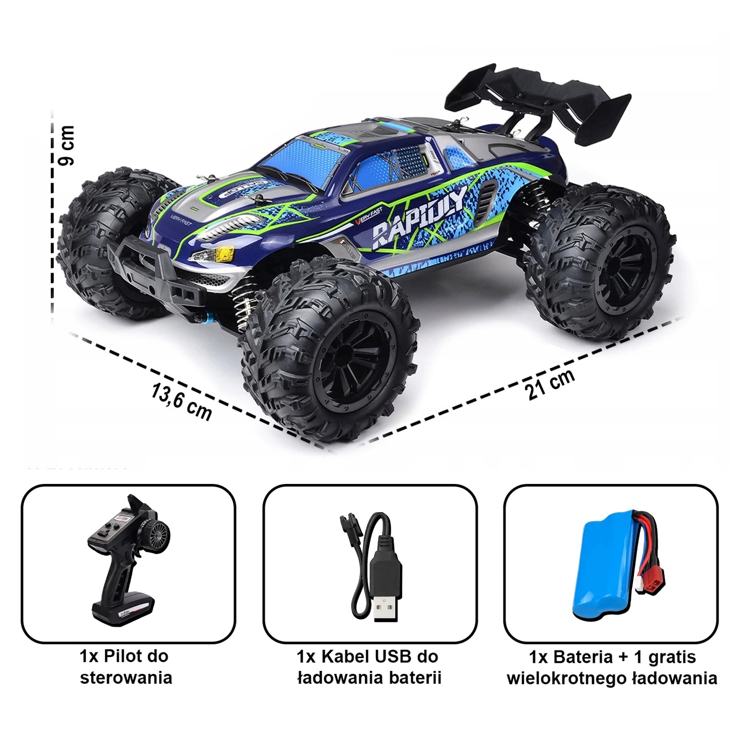 Storm Rider 50KM/H 4x4 – Superszybki zdalnie sterowane auto na pilota auto